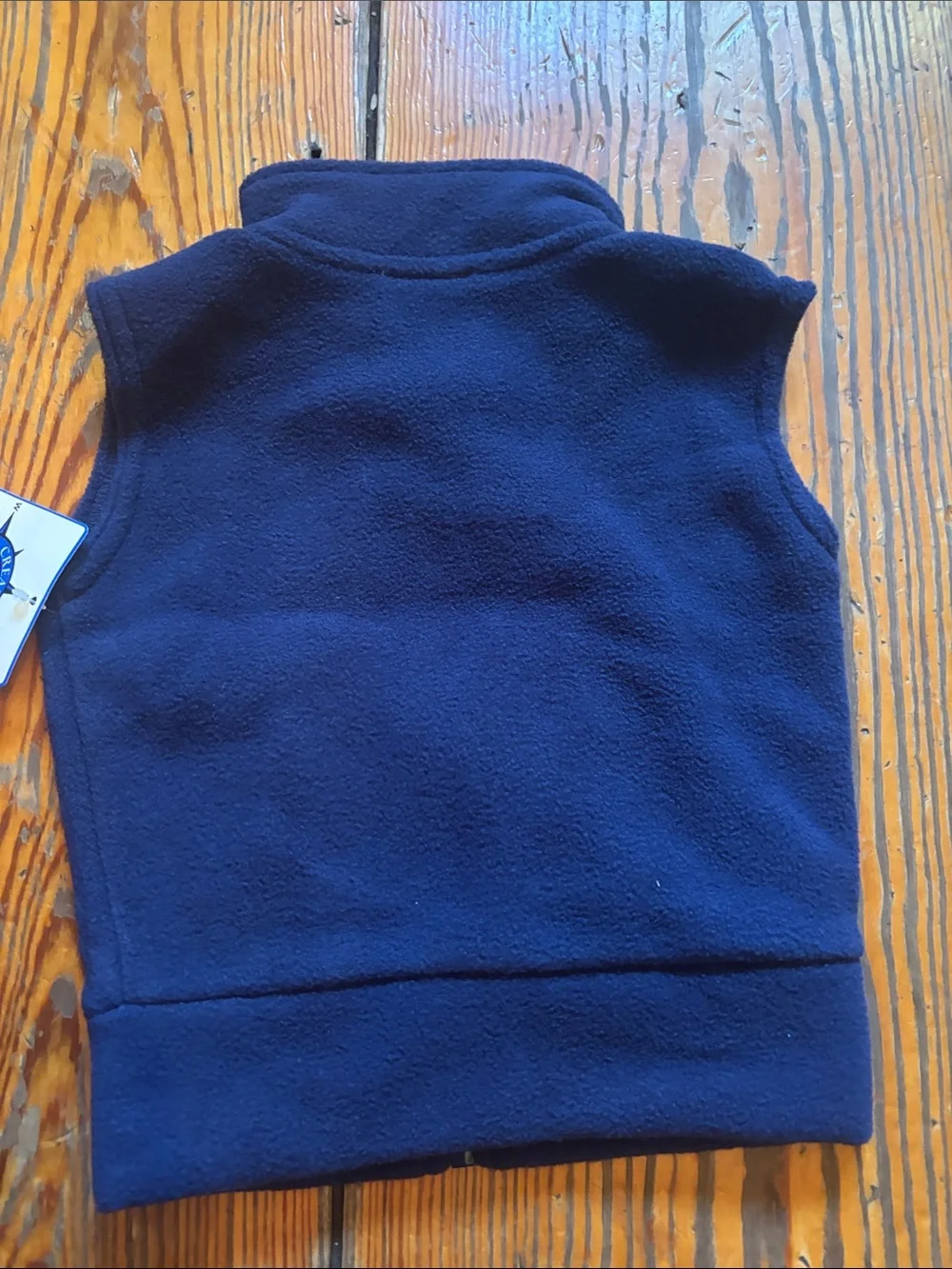 Navy Fleece Vest with Light Blue UNC Logo